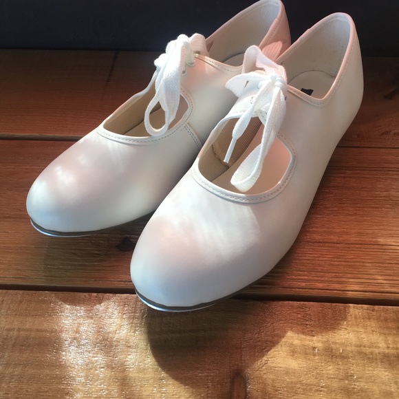 first position Shoes - White tap shoes